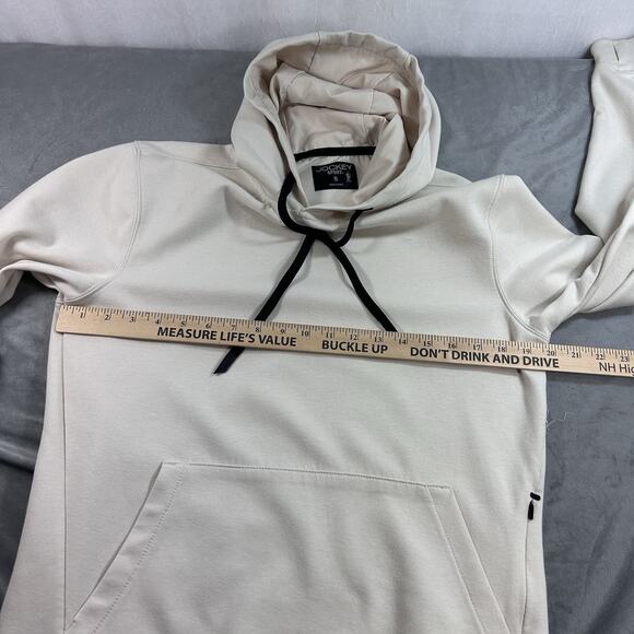 Men’s Jockey Sport cream colored Small Hoodie Pullover Pockets Soft Long Sleeve - Picture 8 of 11